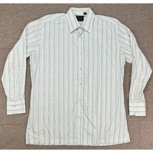 Cigar Couture Button Up Long Sleeve Check Dress Shirt Size Large‎